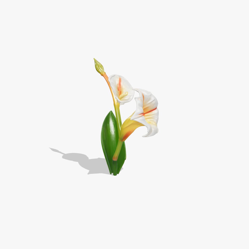 Elegant Gladiolus Floral Sculpture model pack